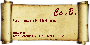 Csizmarik Botond névjegykártya